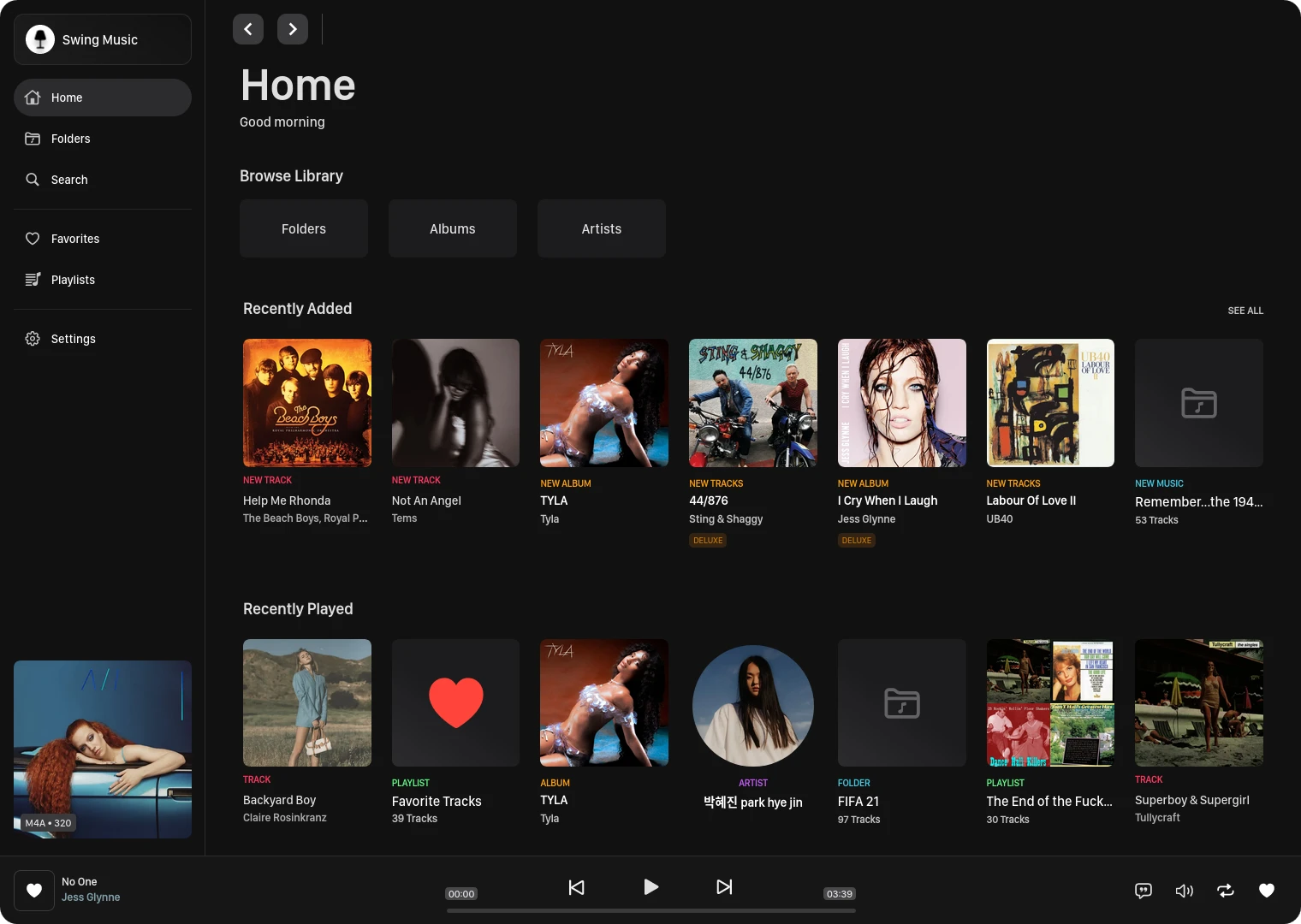 The new homepage