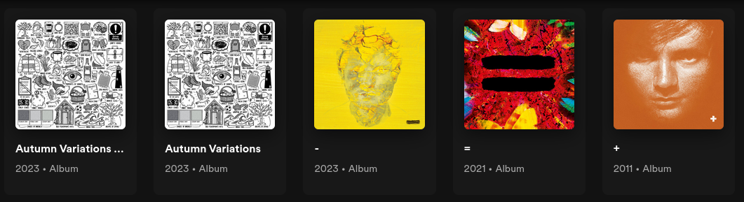 Image: Ed Sheran's Fucked Up Discography