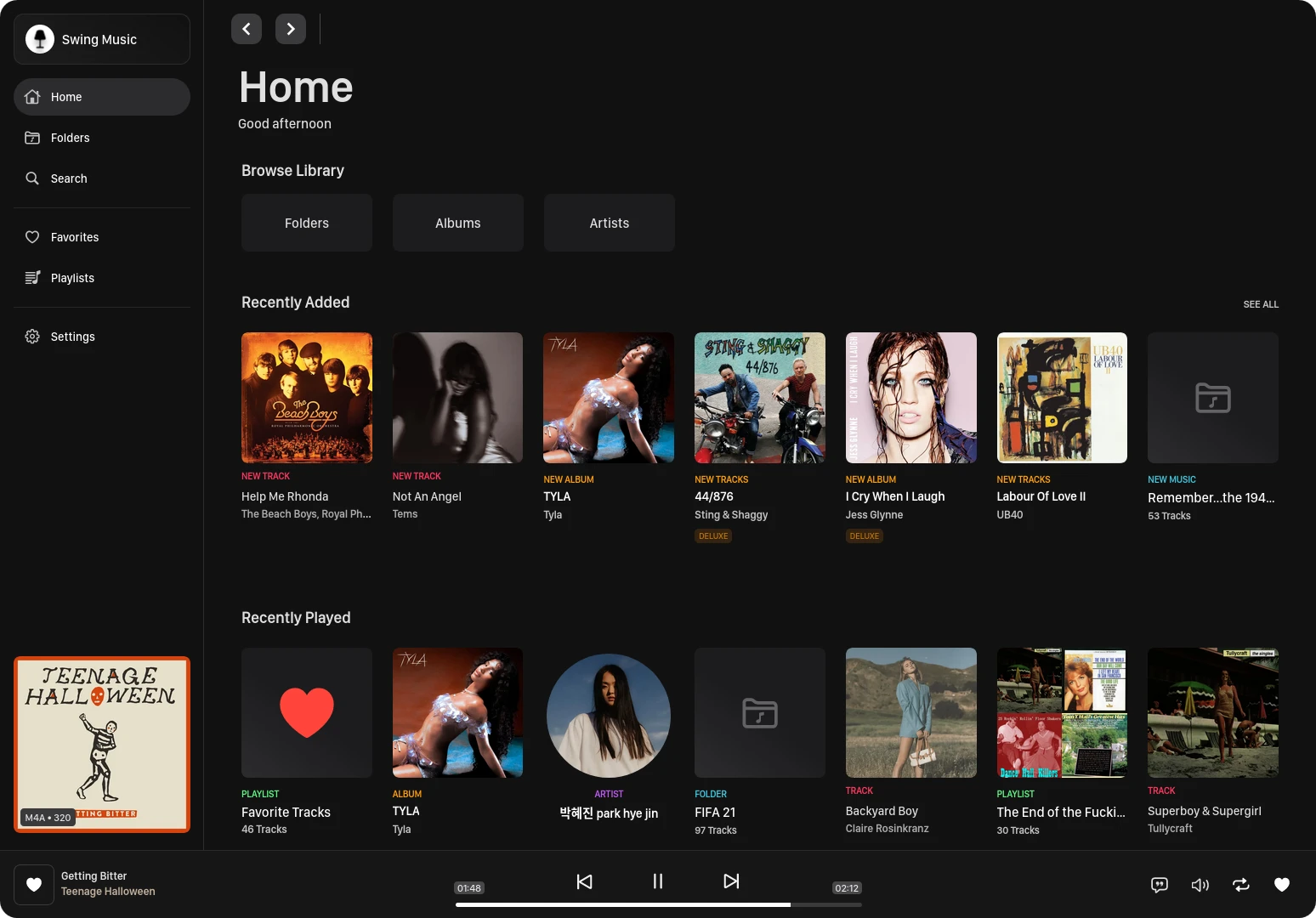 The new homepage